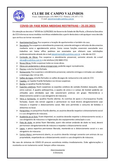 Comunicado Extraordinrio - Covid-19